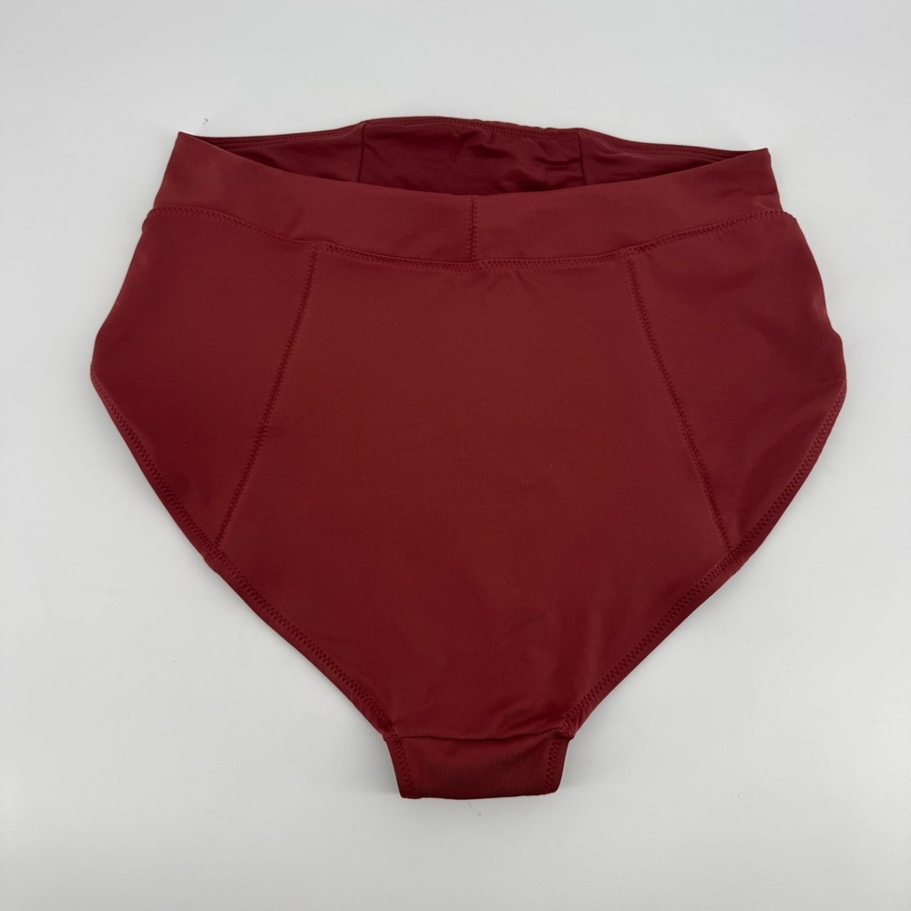 Athleta Sculpted 2-Piece Bikini Set Medium Top + High Waisted Bottoms Red Clay - Picture 8 of 9